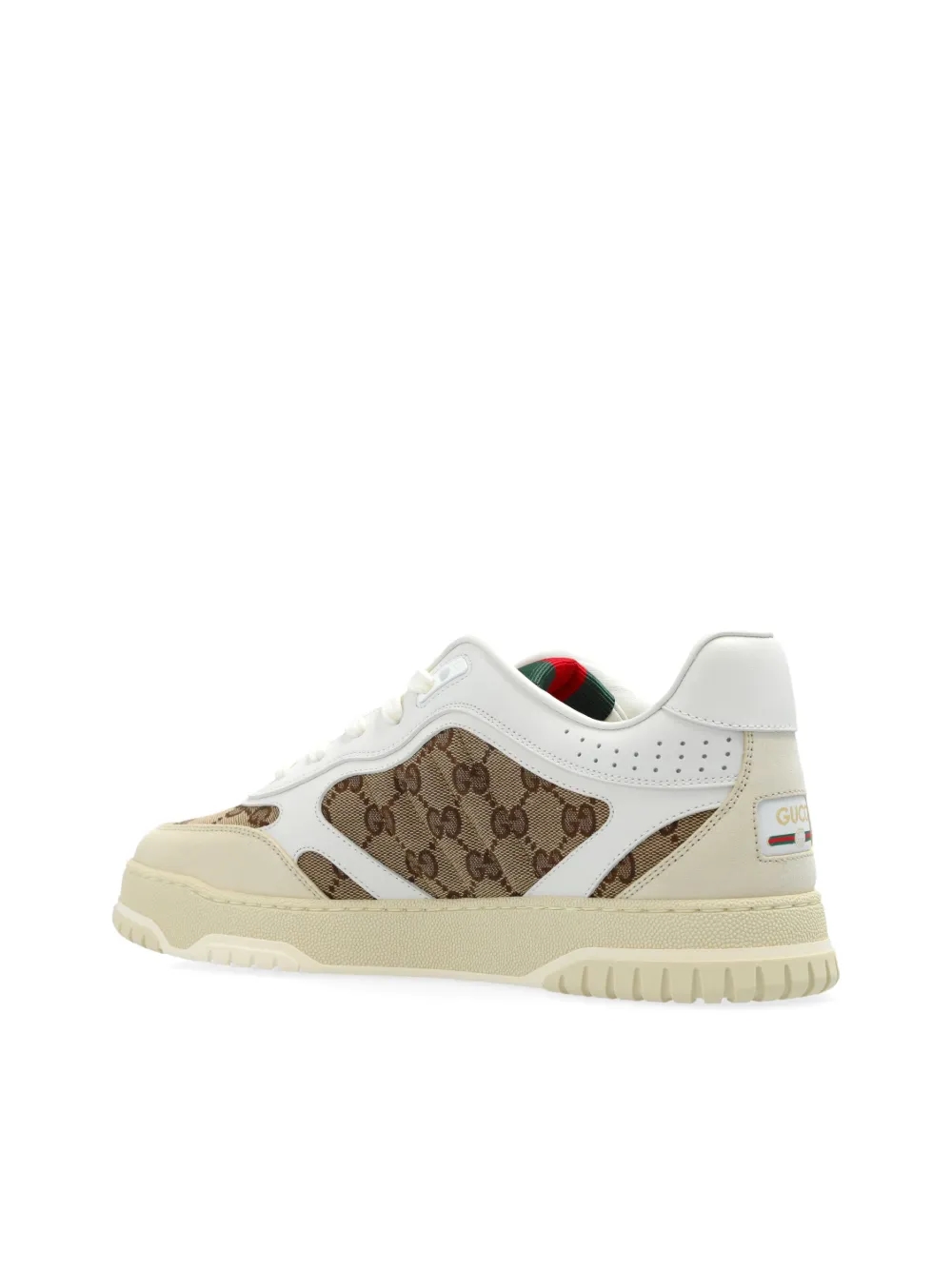Gucci Re-Web panelled sneakers heel view